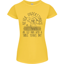 Never Underestimate an Old Man Table Tennis Womens Petite Cut T-Shirt Yellow