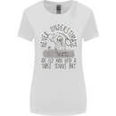 Never Underestimate an Old Man Table Tennis Womens Wider Cut T-Shirt White
