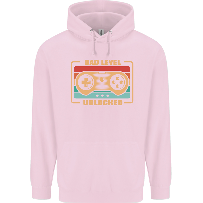New Dad Father Gaming Gamer Baby Childrens Kids Hoodie Light Pink