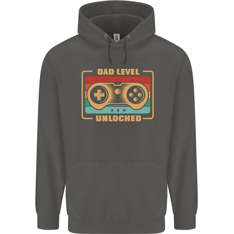 New Dad Father Gaming Gamer Baby Childrens Kids Hoodie Storm Grey