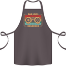 New Dad Father Gaming Gamer Baby Cotton Apron 100% Organic Dark Grey