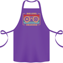 New Dad Father Gaming Gamer Baby Cotton Apron 100% Organic Purple