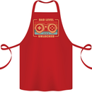 New Dad Father Gaming Gamer Baby Cotton Apron 100% Organic Red