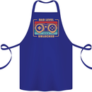 New Dad Father Gaming Gamer Baby Cotton Apron 100% Organic Royal Blue