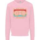 New Dad Father Gaming Gamer Baby Kids Sweatshirt Jumper Light Pink