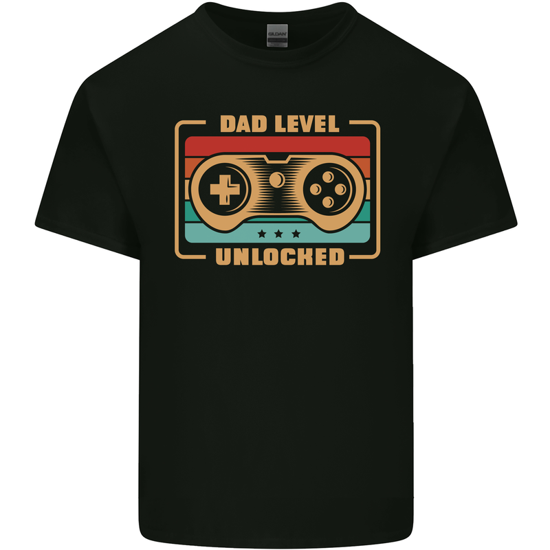 New Dad Father Gaming Gamer Baby Kids T-Shirt Childrens Black