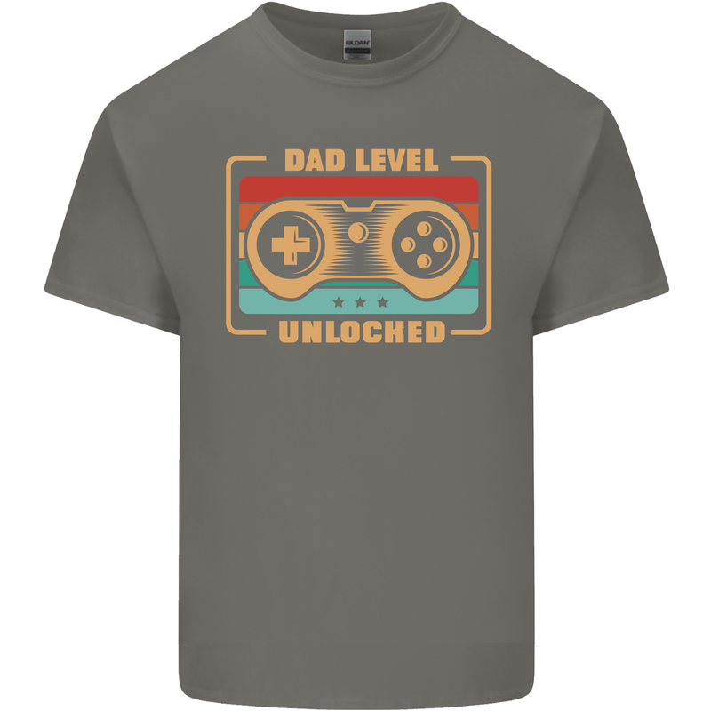 New Dad Father Gaming Gamer Baby Kids T-Shirt Childrens Charcoal