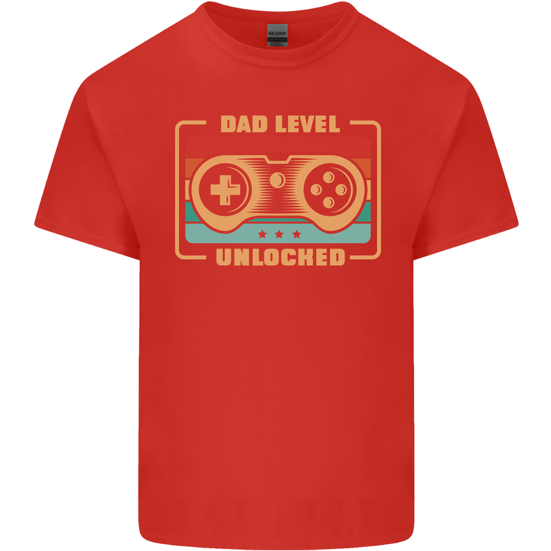 New Dad Father Gaming Gamer Baby Kids T-Shirt Childrens Red