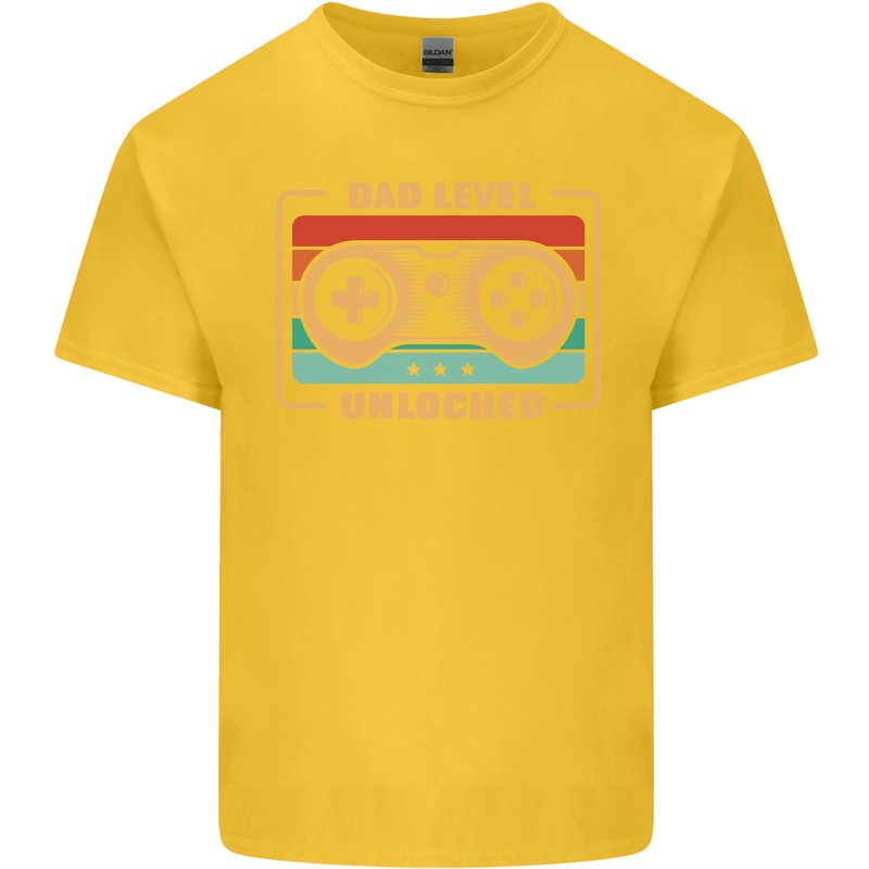 New Dad Father Gaming Gamer Baby Kids T-Shirt Childrens Yellow
