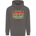 New Dad Father Gaming Gamer Baby Mens 80% Cotton Hoodie Charcoal