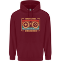 New Dad Father Gaming Gamer Baby Mens 80% Cotton Hoodie Maroon