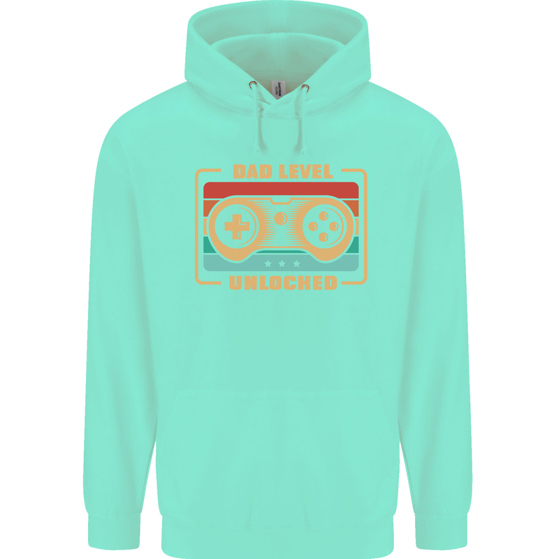 New Dad Father Gaming Gamer Baby Mens 80% Cotton Hoodie Peppermint