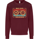 New Dad Father Gaming Gamer Baby Mens Sweatshirt Jumper Maroon