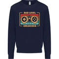 New Dad Father Gaming Gamer Baby Mens Sweatshirt Jumper Navy Blue