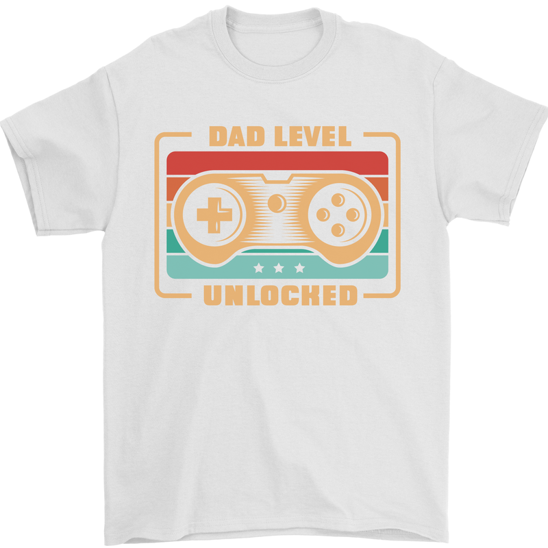 New Dad Father Gaming Gamer Baby Mens T-Shirt 100% Cotton White