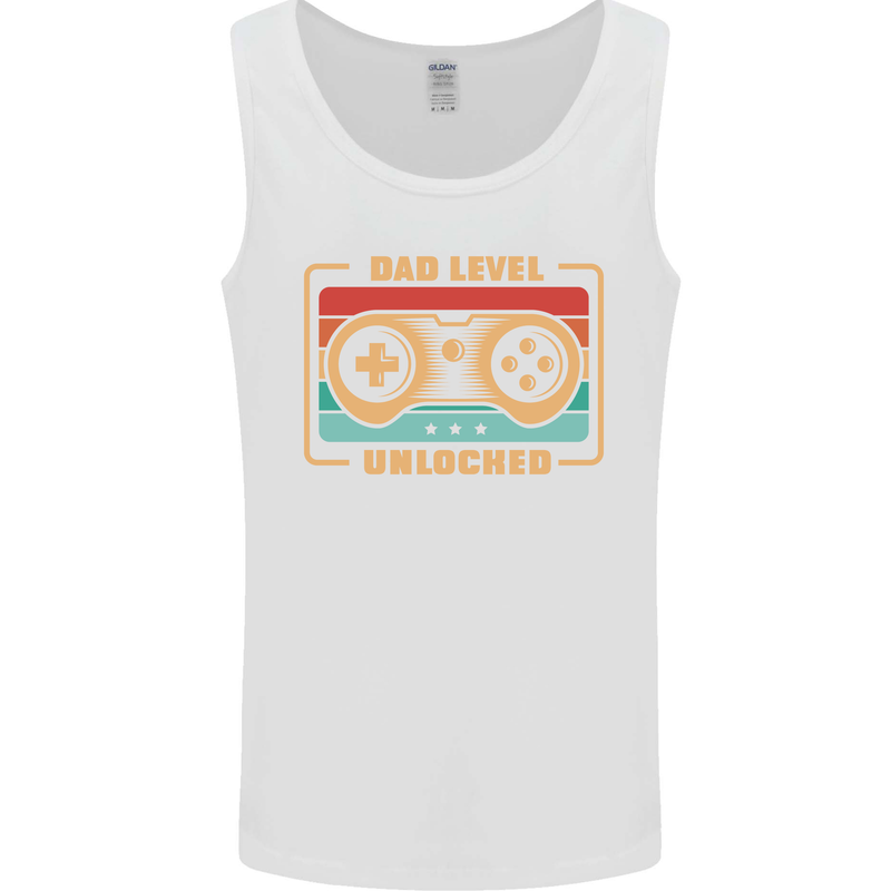New Dad Father Gaming Gamer Baby Mens Vest Tank Top White