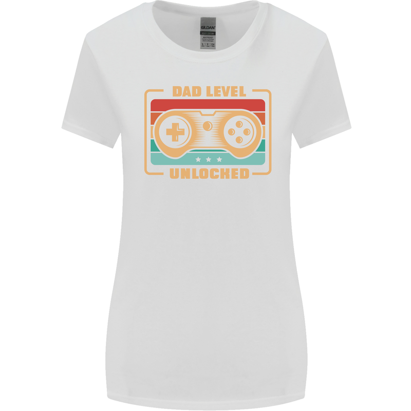 New Dad Father Gaming Gamer Baby Womens Wider Cut T-Shirt White