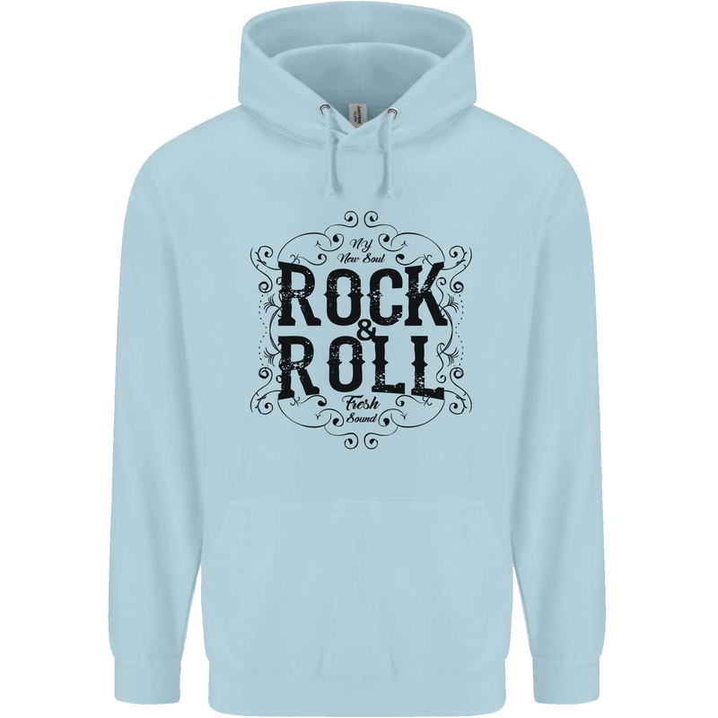 New Soul Rock n Roll Childrens Kids Hoodie Light Blue