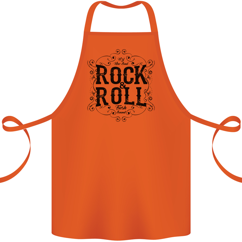 New Soul Rock n Roll Cotton Apron 100% Organic Orange