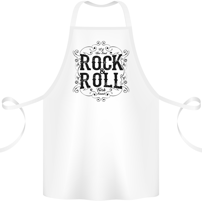 New Soul Rock n Roll Cotton Apron 100% Organic White