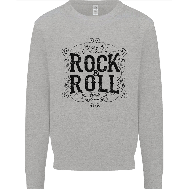 New Soul Rock n Roll Kids Sweatshirt Jumper Sports Grey