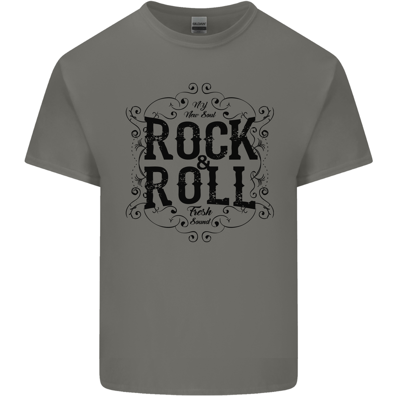 New Soul Rock n Roll Mens Cotton T-Shirt Tee Top Charcoal