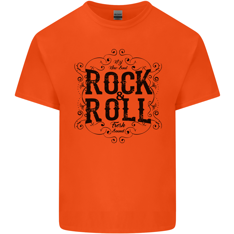 New Soul Rock n Roll Mens Cotton T-Shirt Tee Top Orange