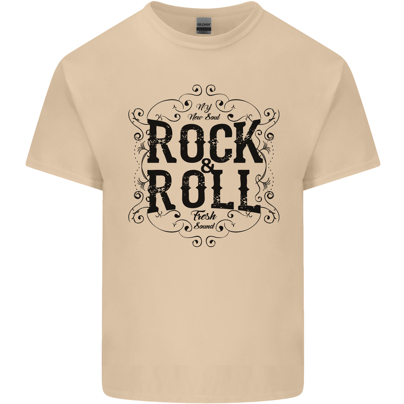 New Soul Rock n Roll Mens Cotton T-Shirt Tee Top Sand