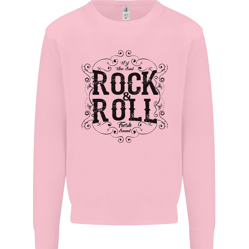 New Soul Rock n Roll Mens Sweatshirt Jumper Light Pink