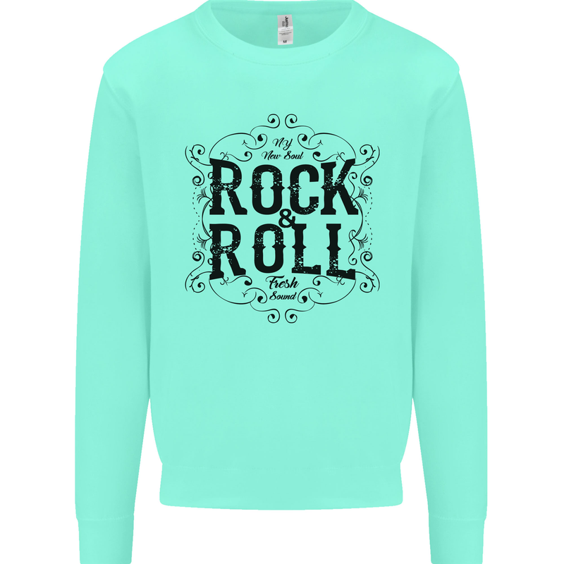 New Soul Rock n Roll Mens Sweatshirt Jumper Peppermint