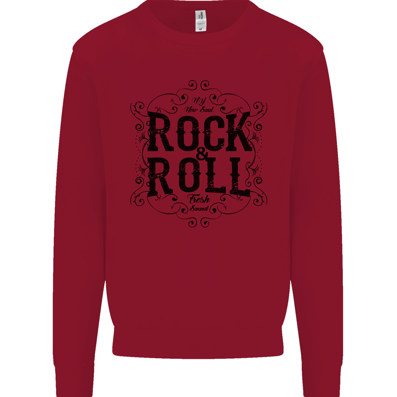 New Soul Rock n Roll Mens Sweatshirt Jumper Red