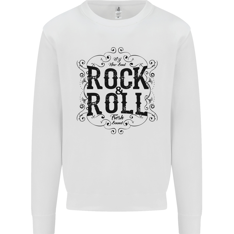 New Soul Rock n Roll Mens Sweatshirt Jumper White