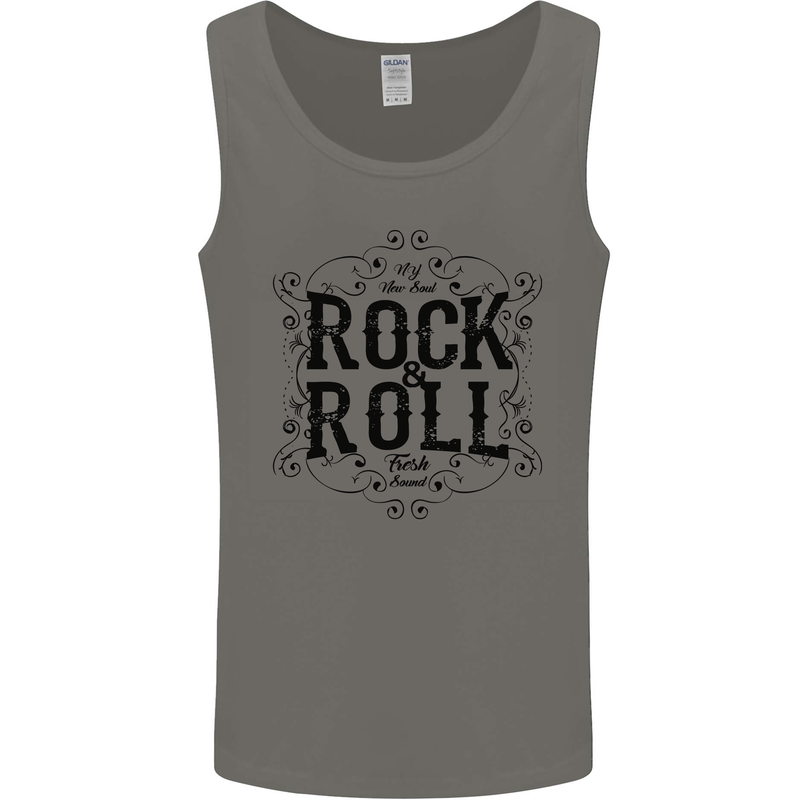 New Soul Rock n Roll Mens Vest Tank Top Charcoal