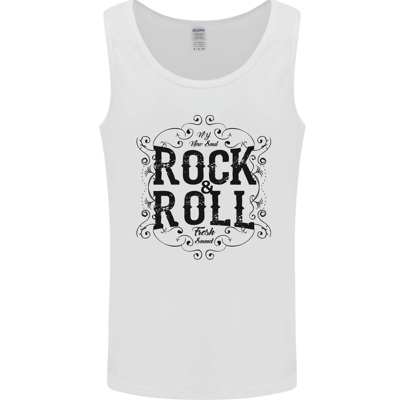 New Soul Rock n Roll Mens Vest Tank Top White