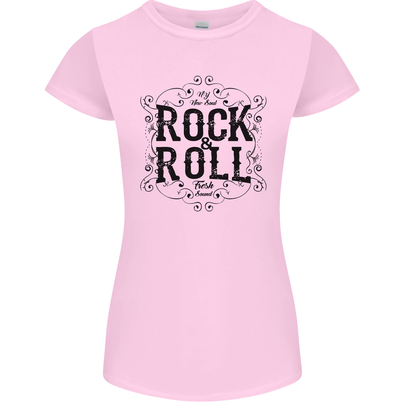 New Soul Rock n Roll Womens Petite Cut T-Shirt Light Pink