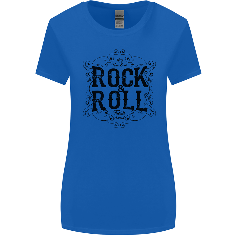 New Soul Rock n Roll Womens Wider Cut T-Shirt Royal Blue