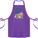 New Year Same Me Resolution Gaming Lazy Cotton Apron 100% Organic Purple