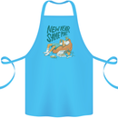New Year Same Me Resolution Gaming Lazy Cotton Apron 100% Organic Turquoise