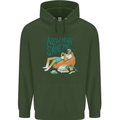 New Year Same Me Resolution Gaming Lazy Mens 80% Cotton Hoodie Forest Green