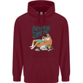New Year Same Me Resolution Gaming Lazy Mens 80% Cotton Hoodie Maroon