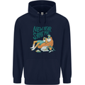 New Year Same Me Resolution Gaming Lazy Mens 80% Cotton Hoodie Navy Blue