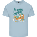New Year Same Me Resolution Gaming Lazy Mens Cotton T-Shirt Tee Top Light Blue