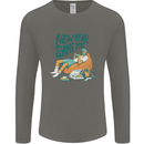 New Year Same Me Resolution Gaming Lazy Mens Long Sleeve T-Shirt Charcoal