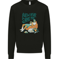 New Year Same Me Resolution Gaming Lazy Mens Sweatshirt Jumper Black