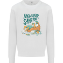 New Year Same Me Resolution Gaming Lazy Mens Sweatshirt Jumper White