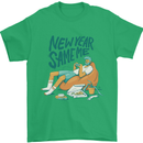 New Year Same Me Resolution Gaming Lazy Mens T-Shirt Cotton Gildan Irish Green