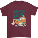 New Year Same Me Resolution Gaming Lazy Mens T-Shirt Cotton Gildan Maroon