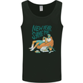 New Year Same Me Resolution Gaming Lazy Mens Vest Tank Top Black