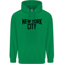 New York City as Worn by John Lennon Childrens Kids Hoodie Irish Green