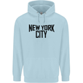 New York City as Worn by John Lennon Childrens Kids Hoodie Light Blue
